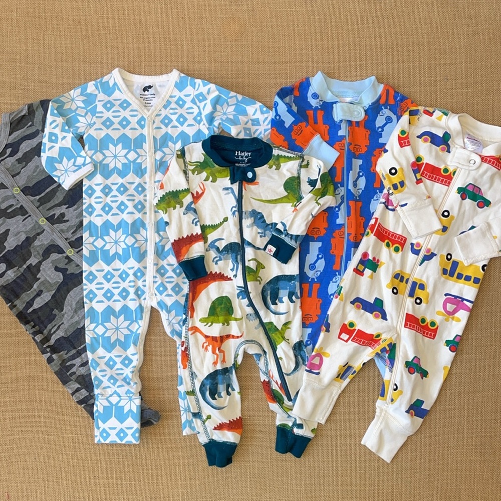 Perfect 5 piece baby boy pajama set-All the best brands!